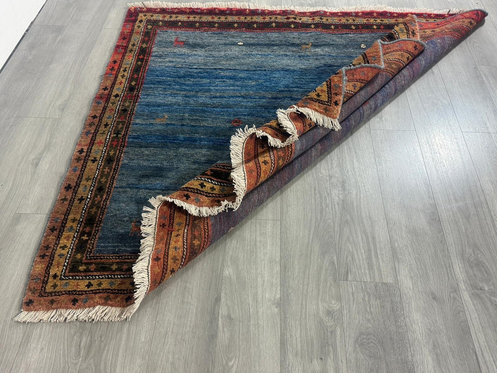 Schöner Gabbeh GEREINIGT Orientteppich Perserteppich Teppich 201cm x 185cm G0230