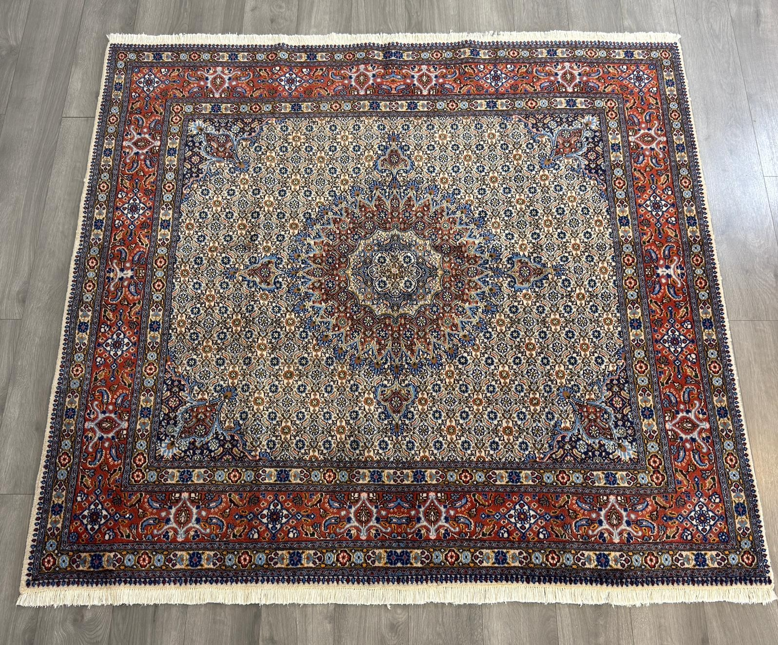 Schöner Moud GEREINIGT Orientteppich Perserteppich Teppich 187cmx198cm G0262