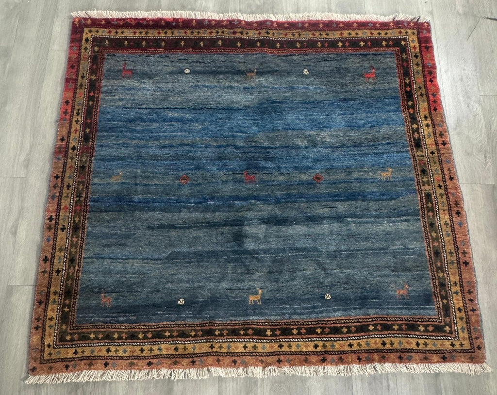 Schöner Gabbeh GEREINIGT Orientteppich Perserteppich Teppich 201cm x 185cm G0230