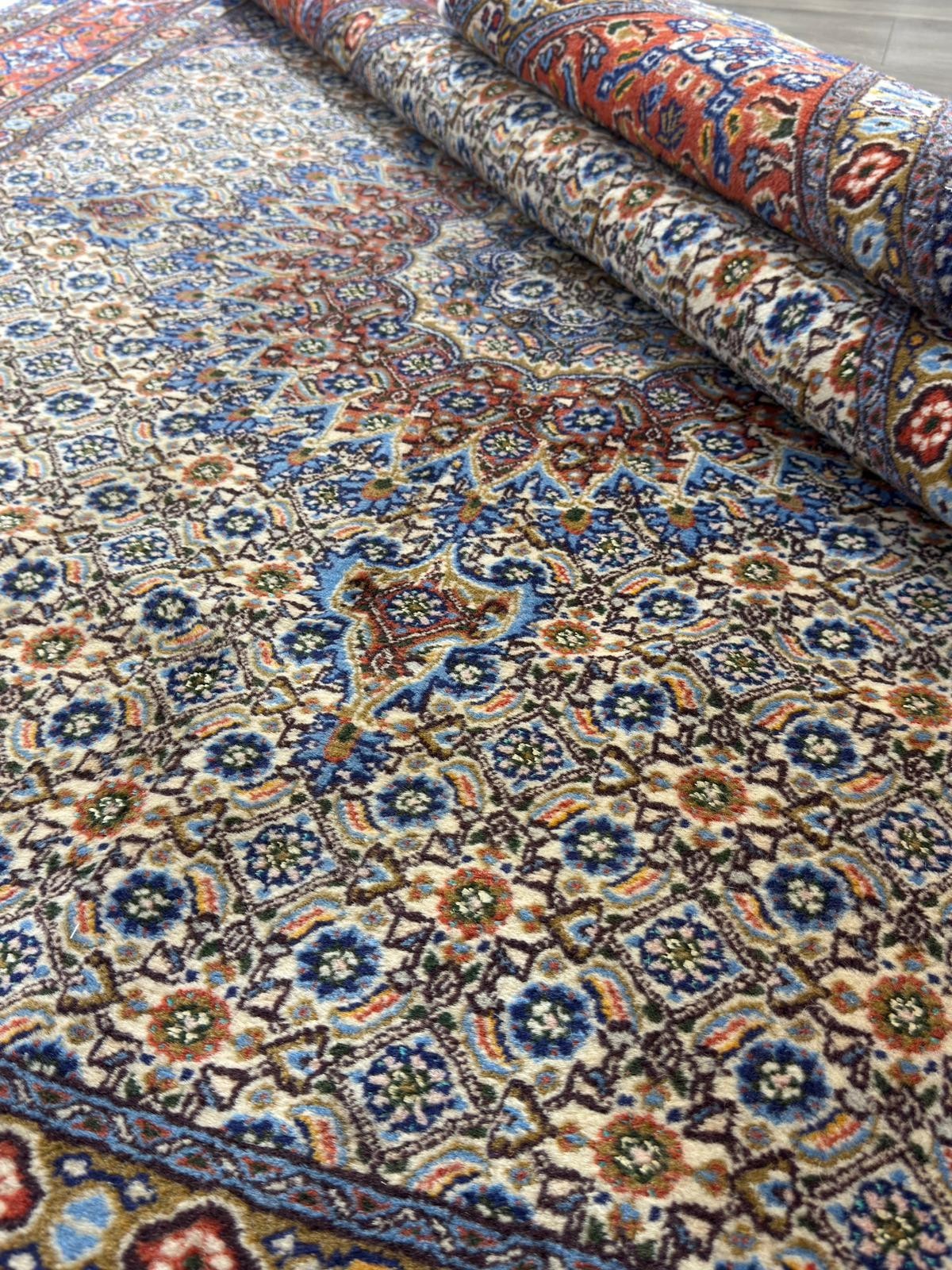 Schöner Moud GEREINIGT Orientteppich Perserteppich Teppich 187cmx198cm G0262