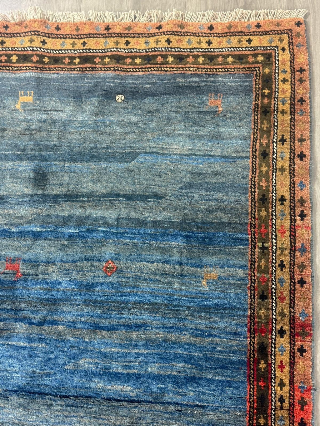 Schöner Gabbeh GEREINIGT Orientteppich Perserteppich Teppich 201cm x 185cm G0230