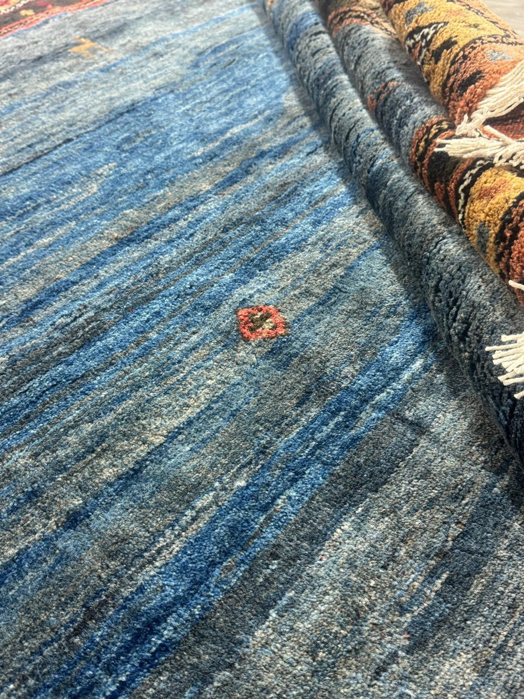 Schöner Gabbeh GEREINIGT Orientteppich Perserteppich Teppich 201cm x 185cm G0230