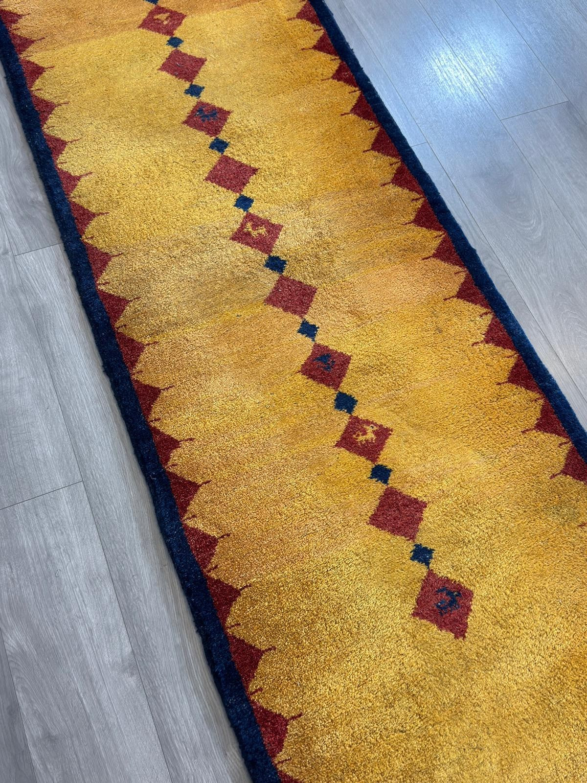 Schöner Gabbeh Orientteppich Perserteppich Teppich 268 cm x 81 cm L10009