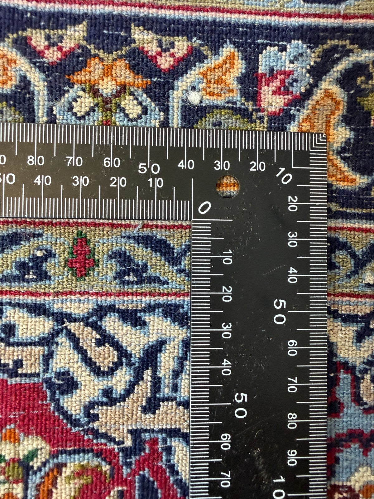 Isfahan mit SEIDE GEREINIGT Orientteppich Perserteppich 105 cm x 72 cm G0267