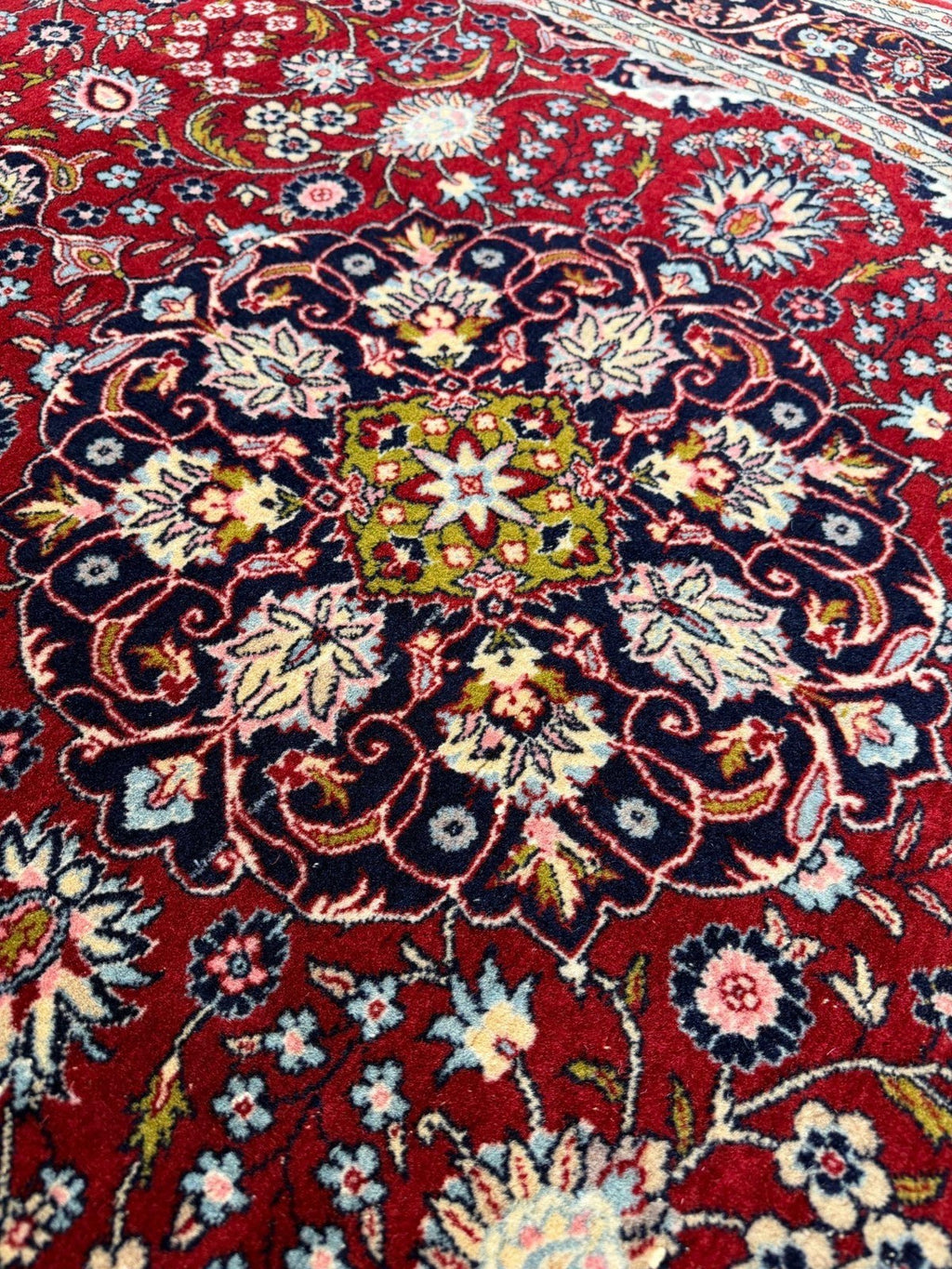 Schöner Ghom GEREINIGT  193cmx124cm Orientteppich Perserteppich Teppich G0276