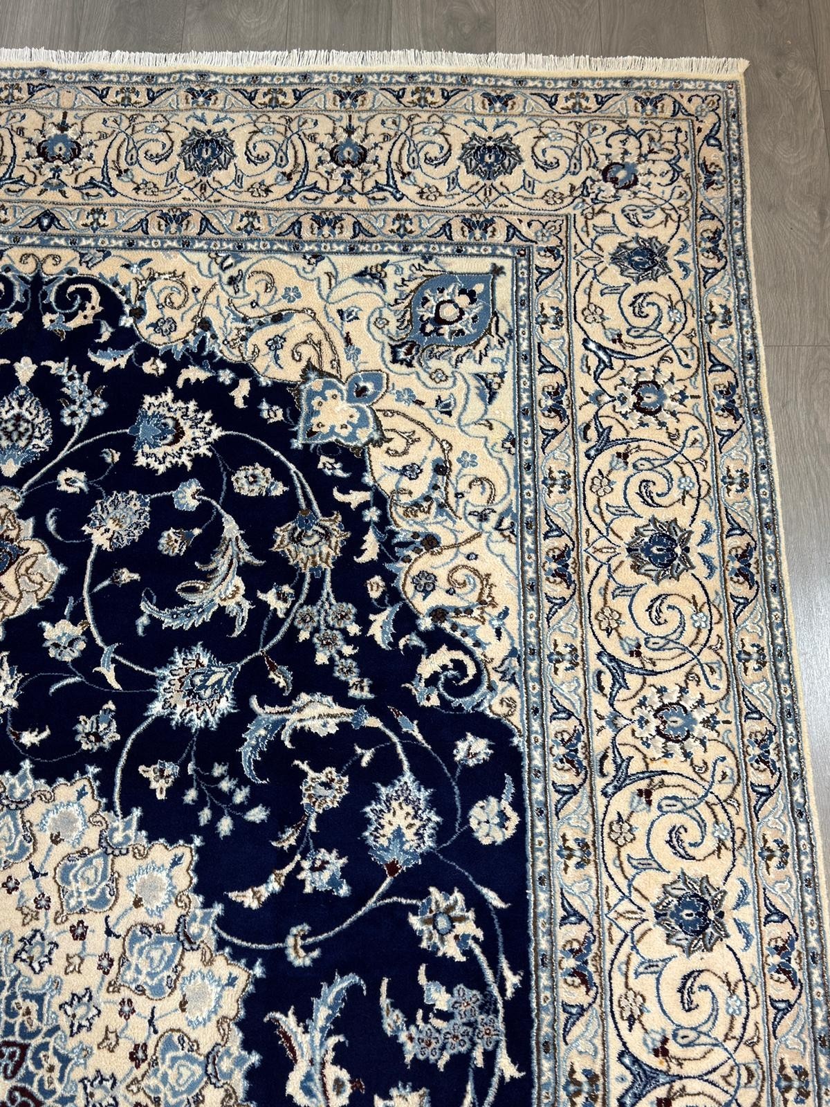 Nain Fein mit SEIDE GEREINIGT Orientteppich Perserteppich 337cmx243cm G0249