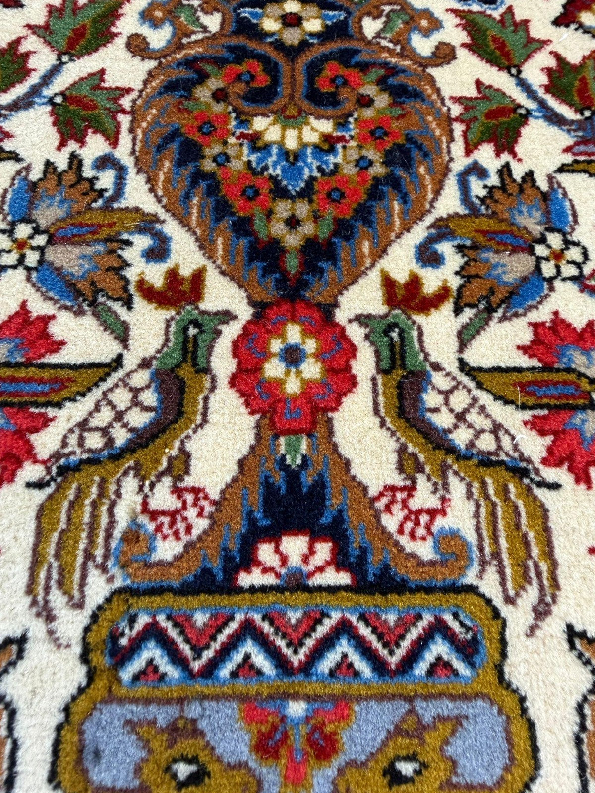 Feiner Ghom GEREINIGT Orientteppich Perserteppich Teppich  108 cm x 71 cm G0284