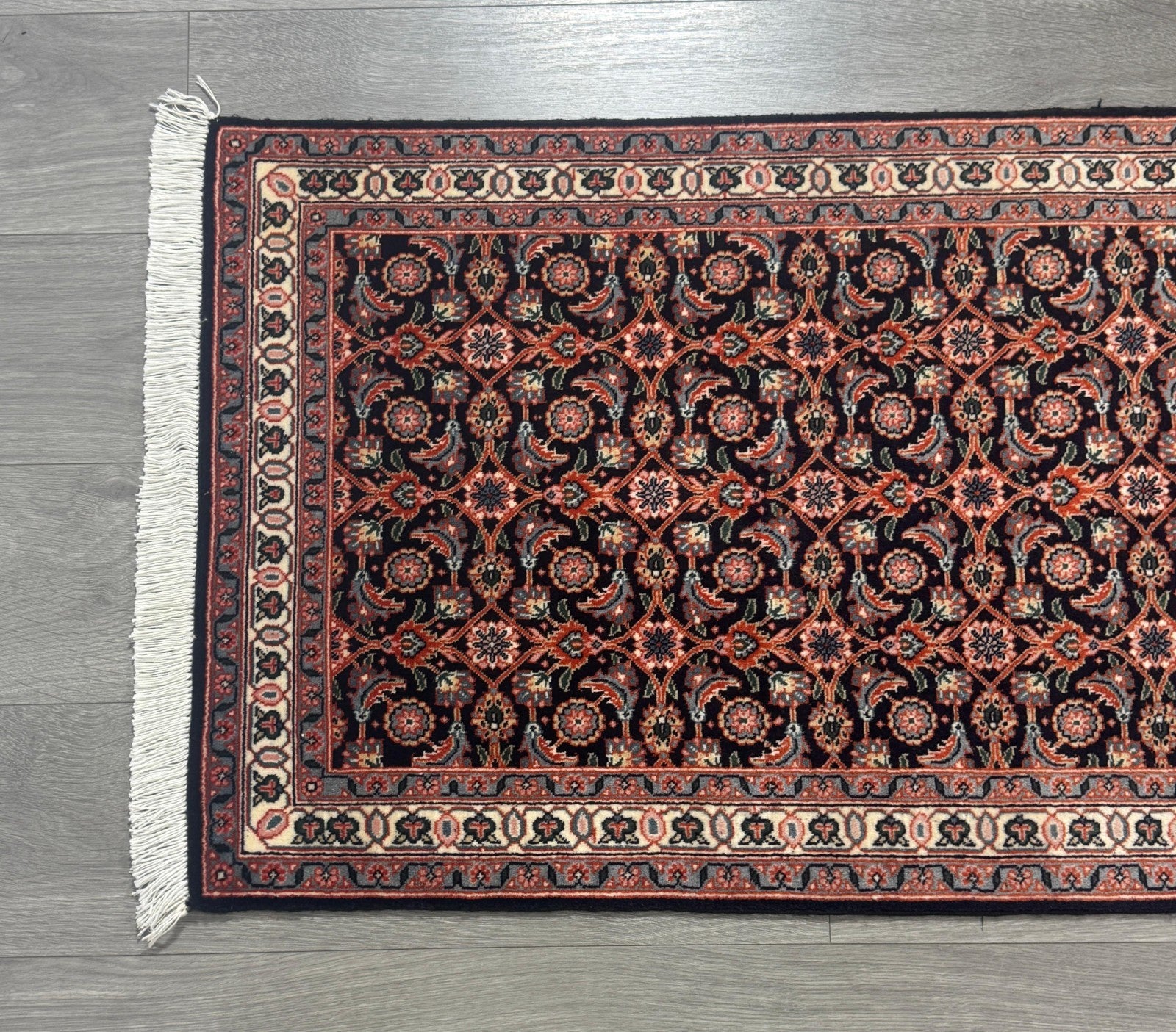 Täbriz Fein GEREINIGT Orientteppich Perserteppich Teppich 209cmx62cm G0181