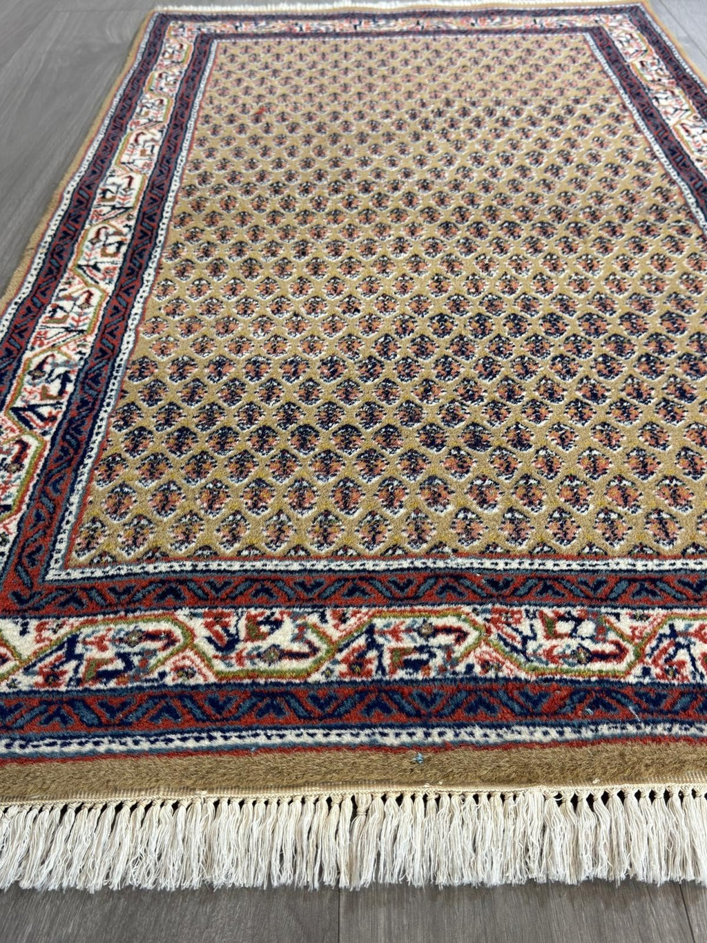 GEREINIGT Sarough Mir Orientteppich Perserteppich Teppich 157 cm x 92 cm CG0043