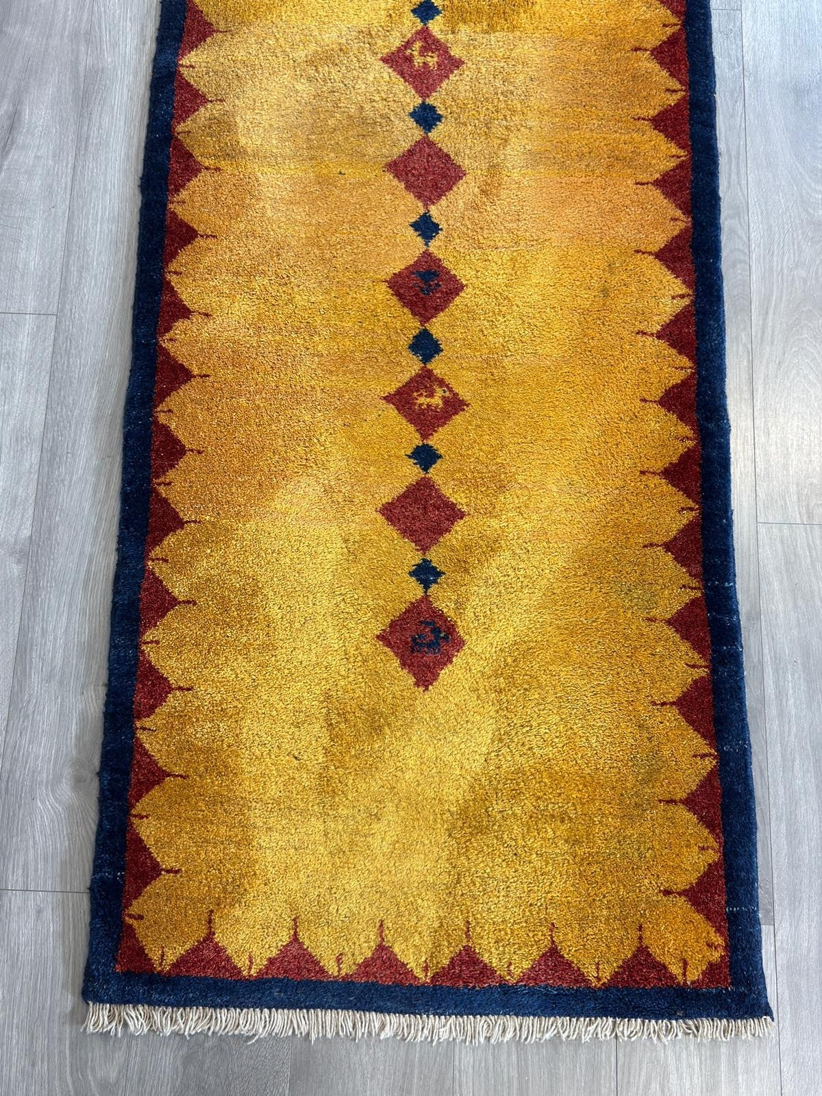 Schöner Gabbeh Orientteppich Perserteppich Teppich 268 cm x 81 cm L10009