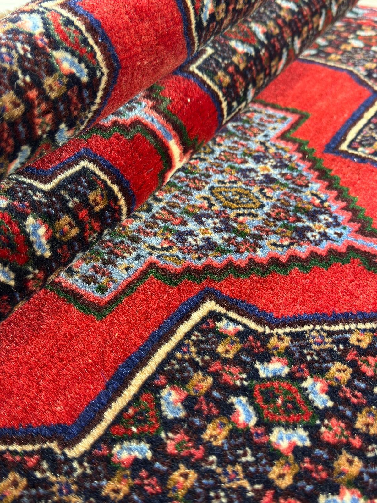 Schöner Senneh GEREINIGT Orientteppich Perserteppich 115cm x 75cm G0301