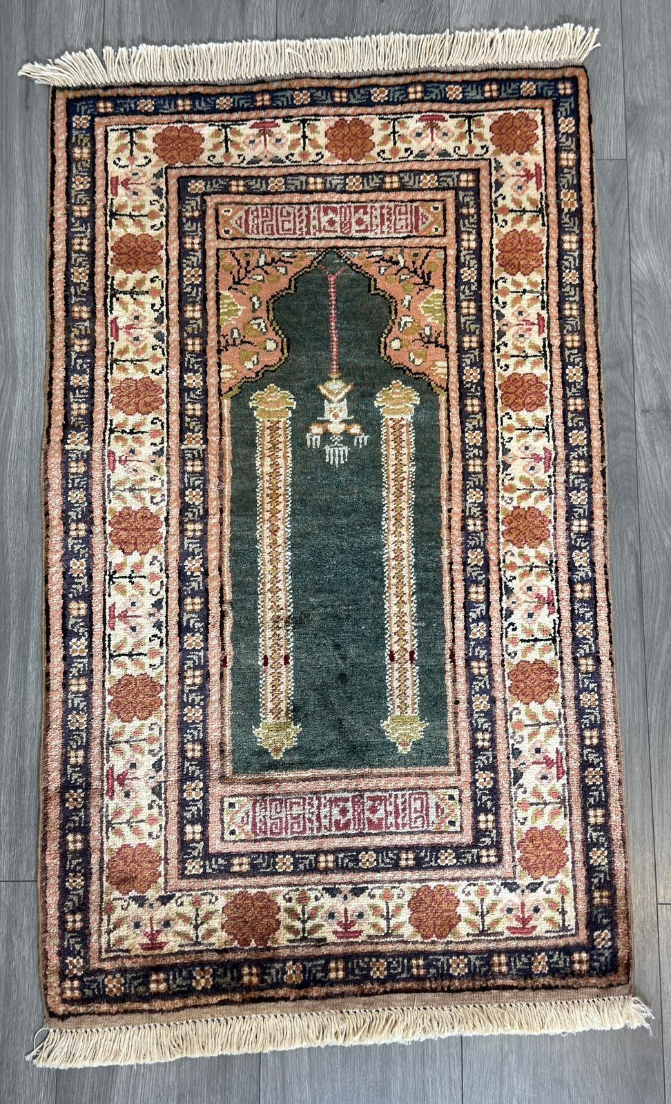 Kayseri SEIDE GEREINIGT Orientteppich Perserteppich 97cmx59cm G0253