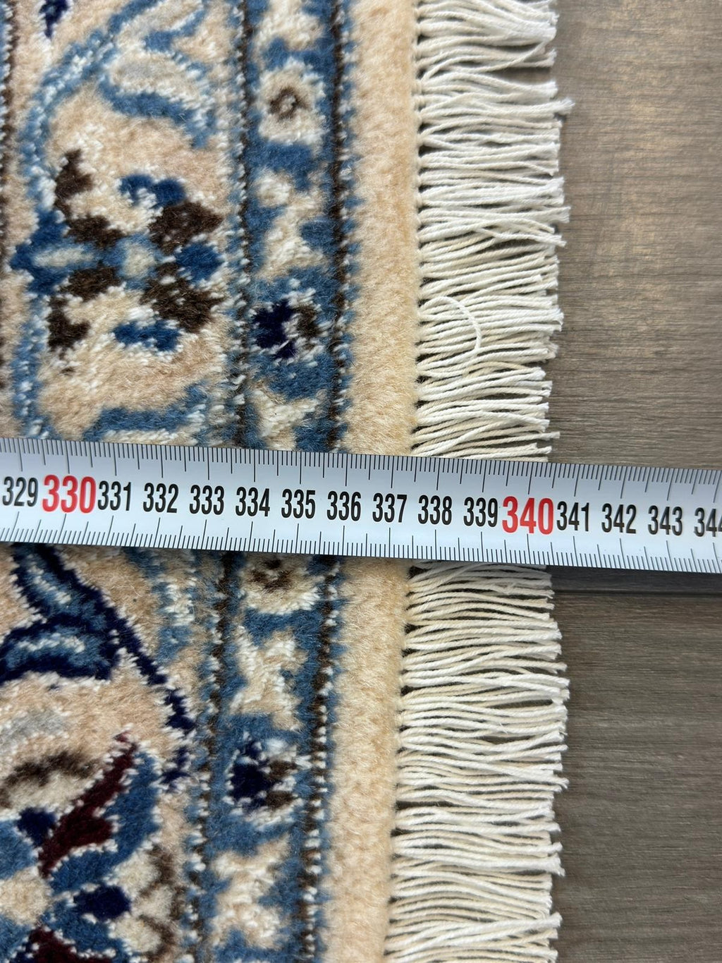 Nain Fein mit SEIDE GEREINIGT Orientteppich Perserteppich 337cmx243cm G0249