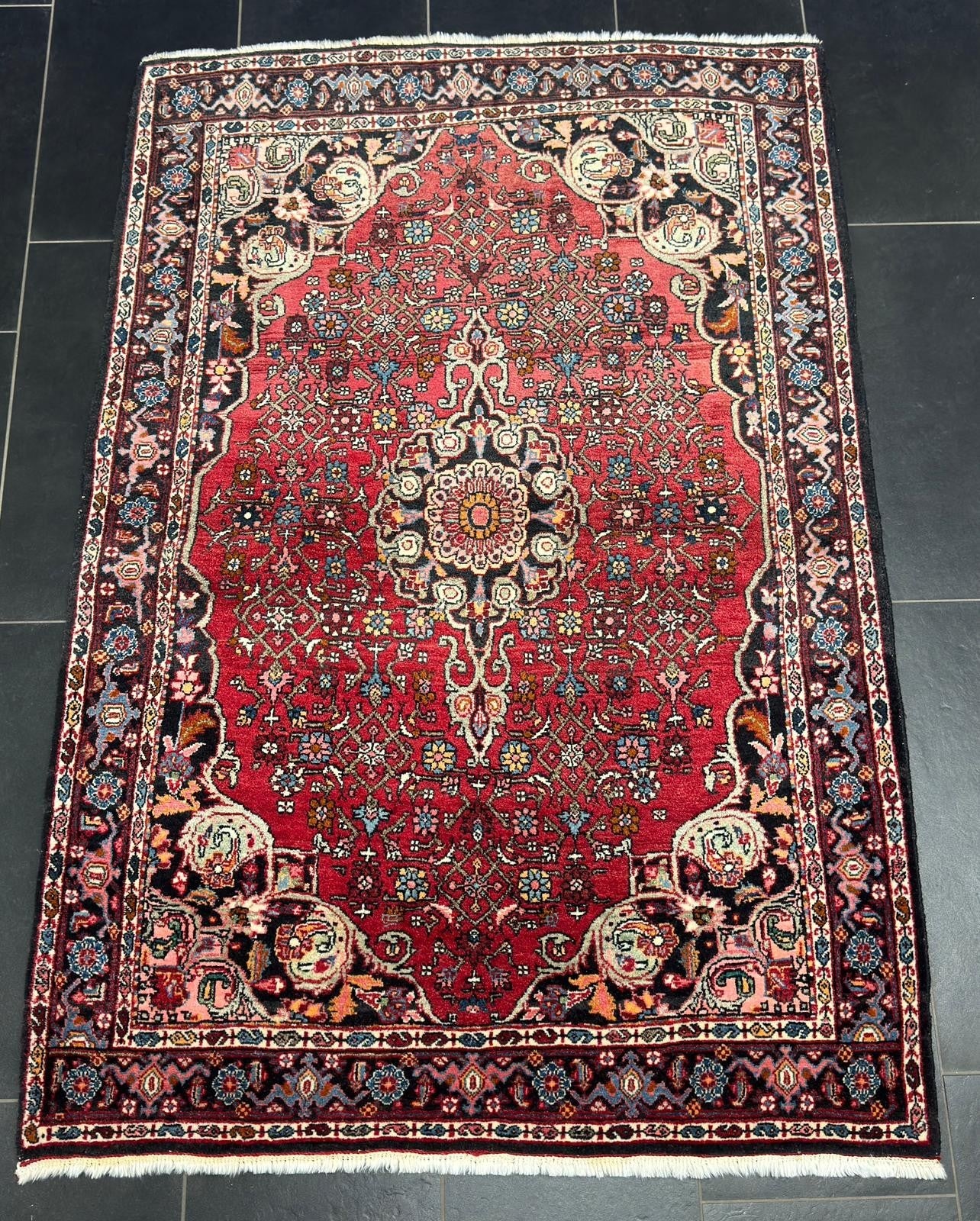 Vintage Heriz GEREINIGT Orientteppich Perserteppich 158 cm x 110 cm G0320