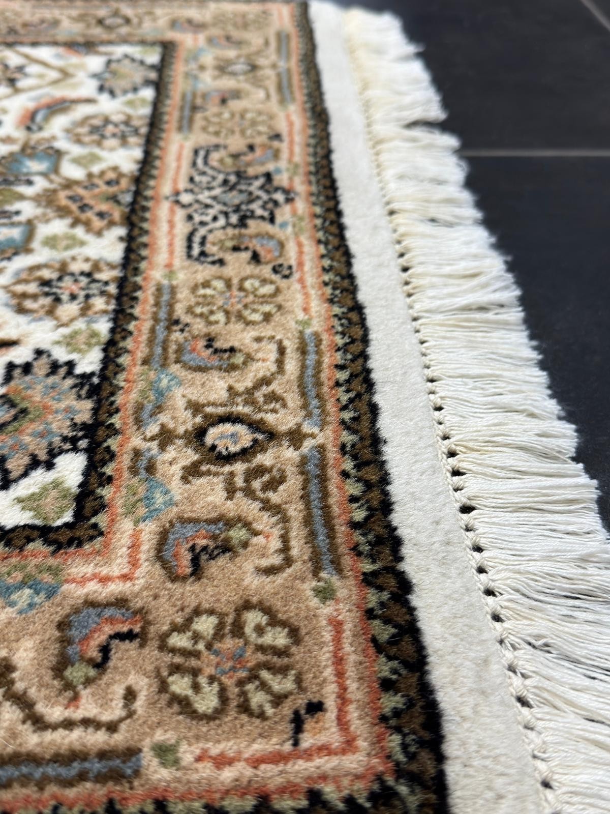 Herati GEREINIGT Orientteppich Perserteppich Teppich 91 cm x 61 cm CG0051