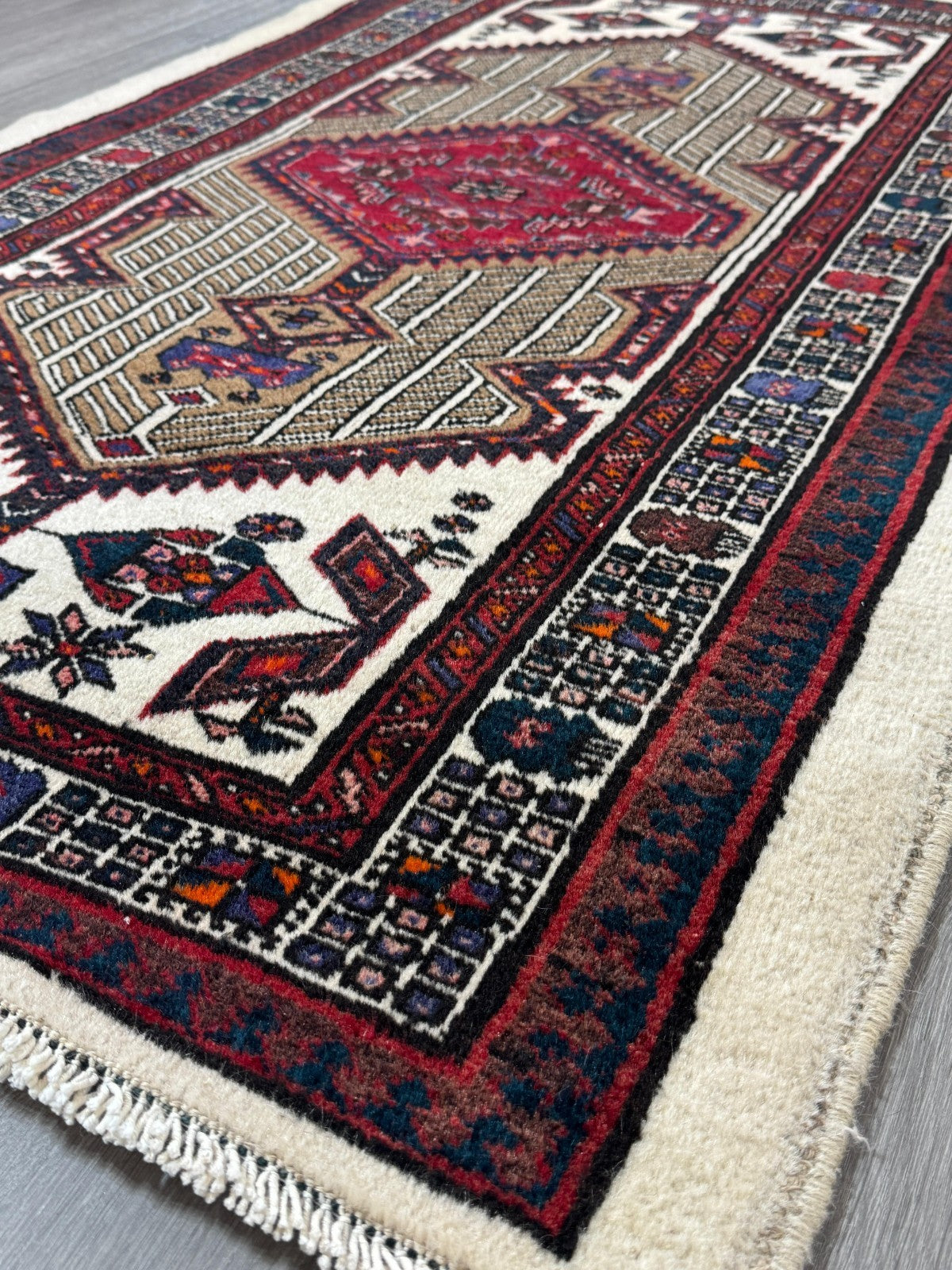 Schiraz GEREINIGT Orientteppich Perserteppich Teppich 155cmx95cm G0194