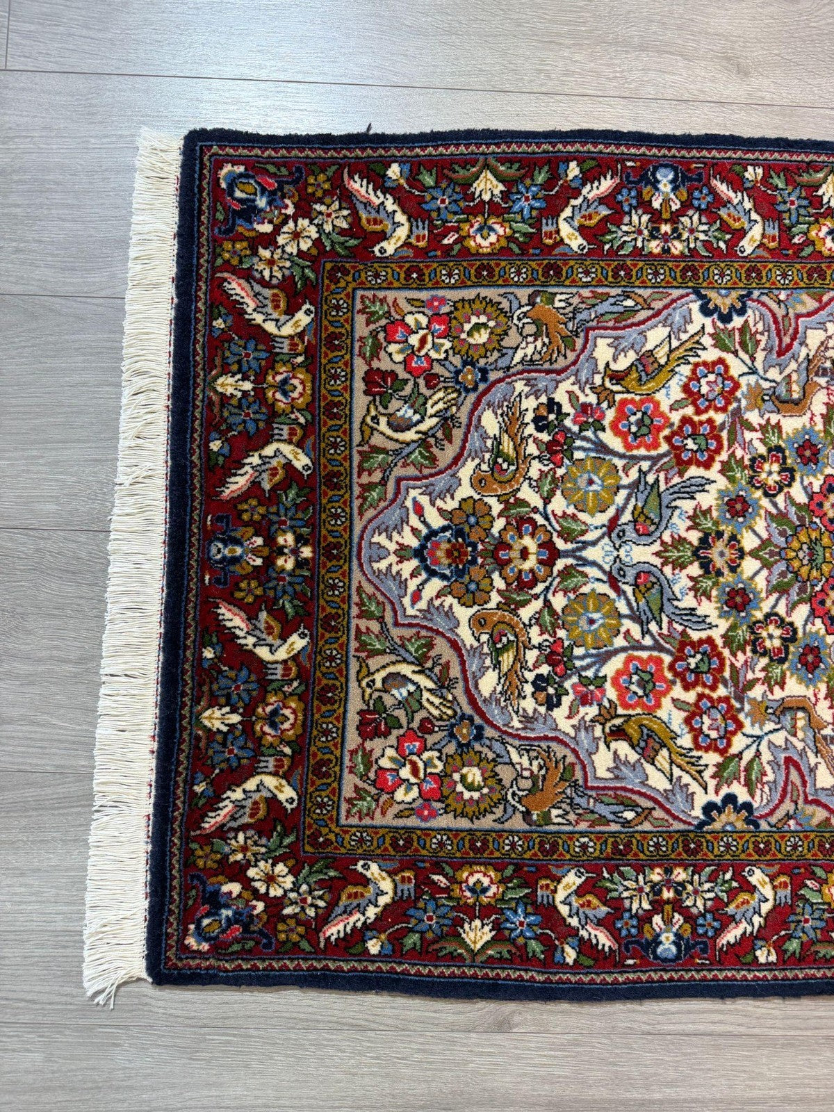 Feiner Ghom GEREINIGT Orientteppich Perserteppich Teppich  108 cm x 71 cm G0284