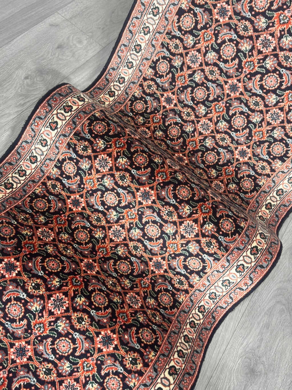 Täbriz Fein GEREINIGT Orientteppich Perserteppich Teppich 209cmx62cm G0181