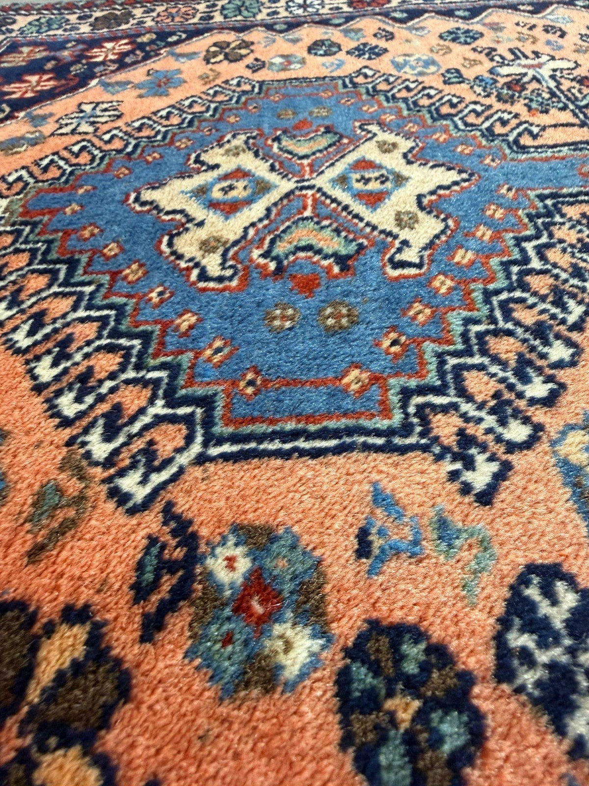 Schöner Kazak GEREINIGT  121cmx83cm Orientteppich Perserteppich Teppich G0285