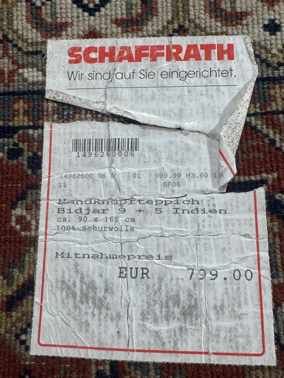 Schöner Bidjar Orientteppich Perserteppich Teppich 150cmx90cm C80129