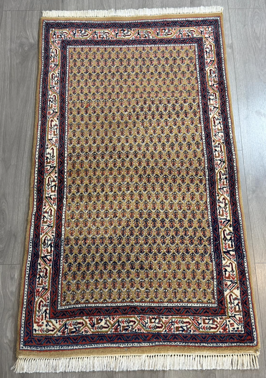 GEREINIGT Sarough Mir Orientteppich Perserteppich Teppich 157 cm x 92 cm CG0043