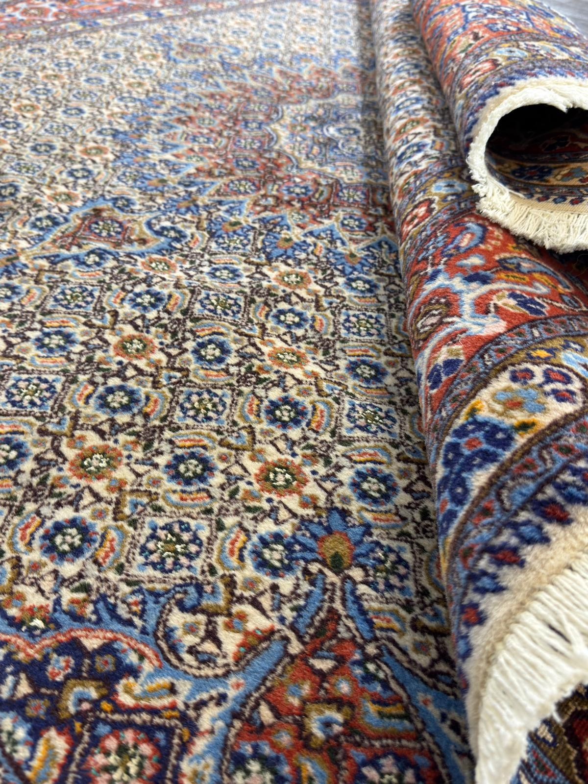 Schöner Moud GEREINIGT Orientteppich Perserteppich Teppich 187cmx198cm G0262