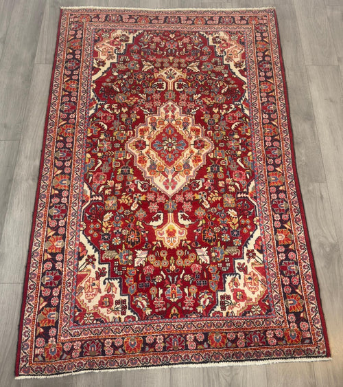 Blumen Sarough GEREINIGT Orientteppich Perserteppich Teppich 208cm x 127cm G0224