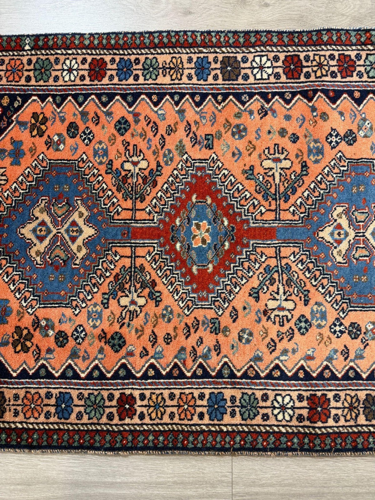 Schöner Kazak GEREINIGT  121cmx83cm Orientteppich Perserteppich Teppich G0285