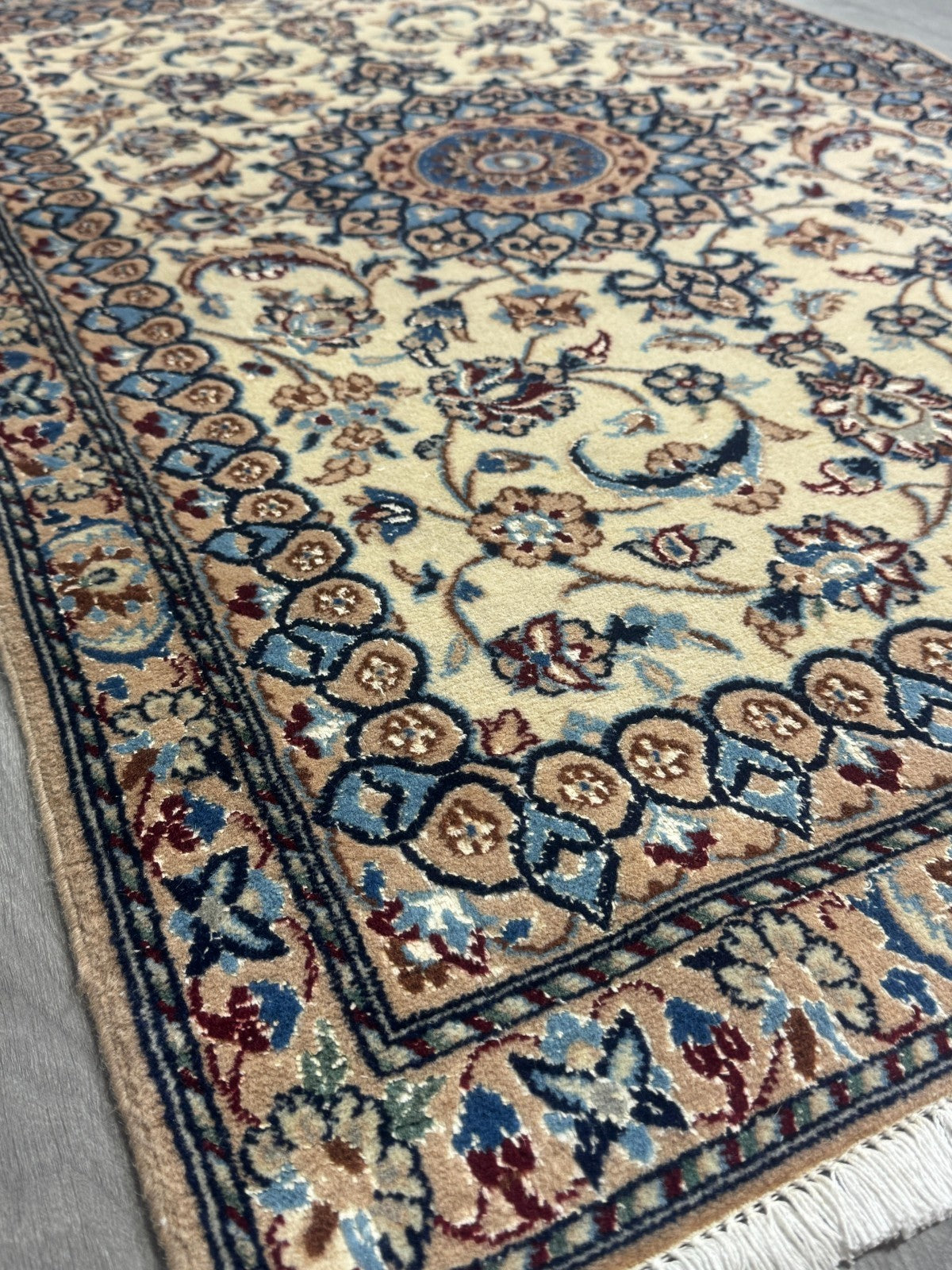 Nain Fein GEREINIGT Orientteppich Perserteppich Teppich 144cmx87cm G0185