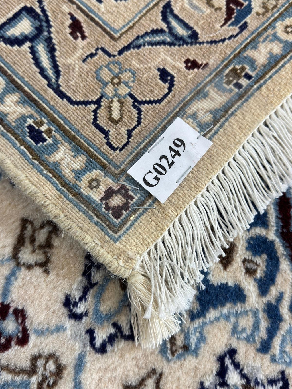 Nain Fein mit SEIDE GEREINIGT Orientteppich Perserteppich 337cmx243cm G0249