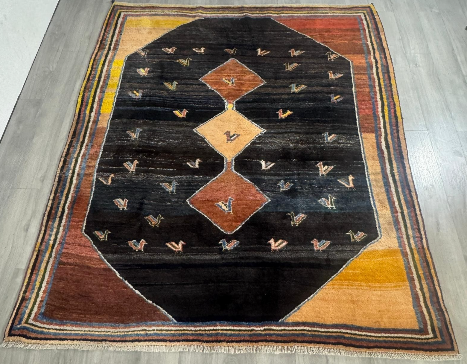 Schöner Gabbeh Orientteppich Perserteppich Teppich 279 cm x 228 cm 60083