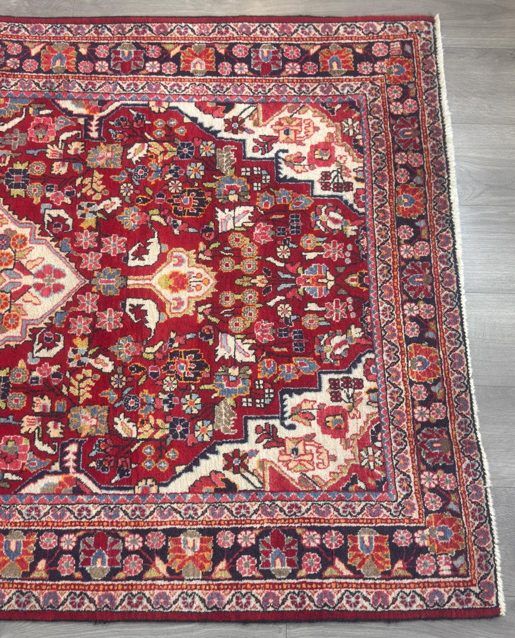 Blumen Sarough GEREINIGT Orientteppich Perserteppich Teppich 208cm x 127cm G0224