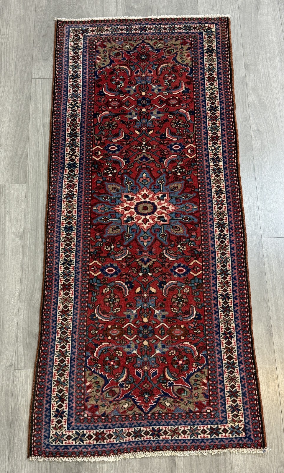 Vintage Sarukh GEREINIGT Orientteppich Perserteppich 191 cm x 83  cm G0272