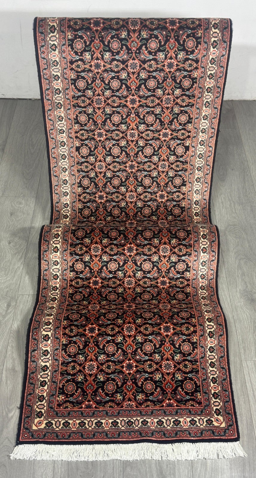 Täbriz Fein GEREINIGT Orientteppich Perserteppich Teppich 209cmx62cm G0181