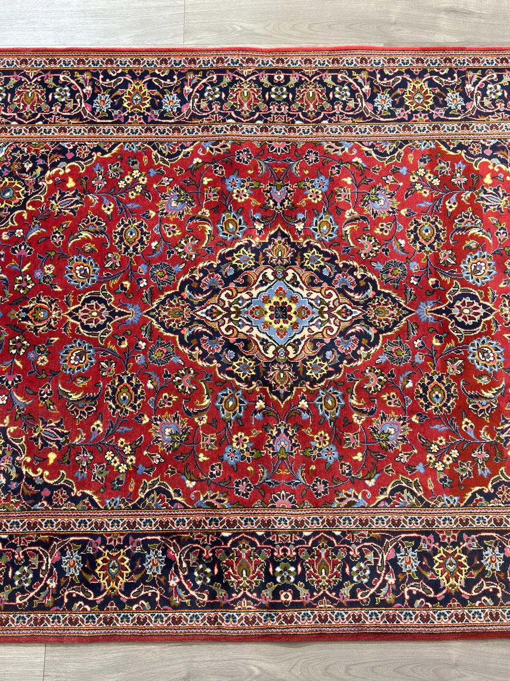 Schöner Keshan GEREINIGT Orientteppich Perserteppich 215cm x 140cm G0300