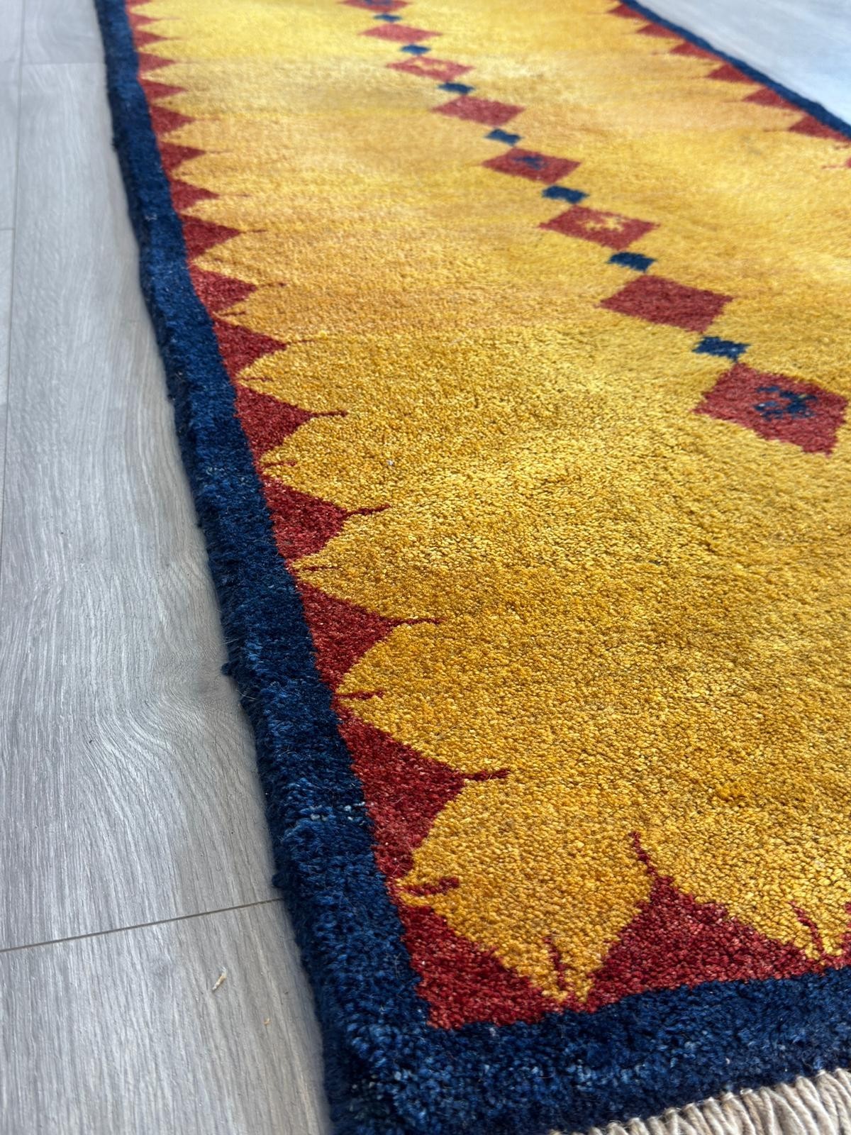 Schöner Gabbeh Orientteppich Perserteppich Teppich 268 cm x 81 cm L10009