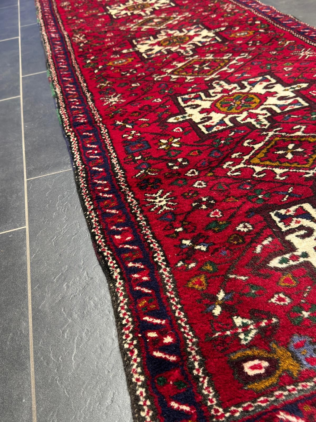 Vintage Heriz GEREINIGT Orientteppich Perserteppich 292cm x 81cm G0292