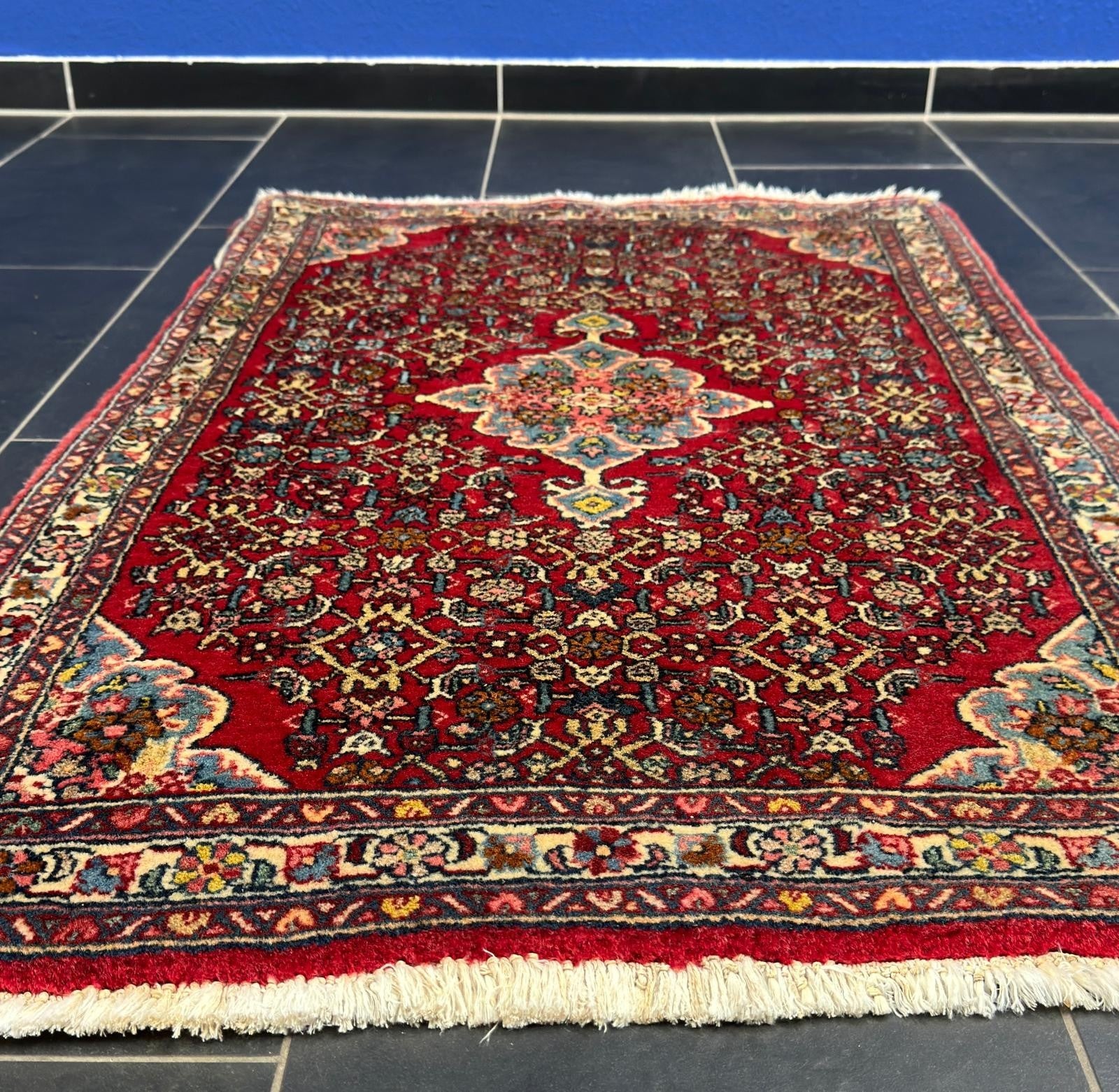 Vintage Bidjar GEREINIGT Orientteppich Perserteppich 122 cm x 74 cm G0310